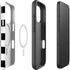 Black and White Checkered iPhone 16 Pro Max Magsafe Impact Case